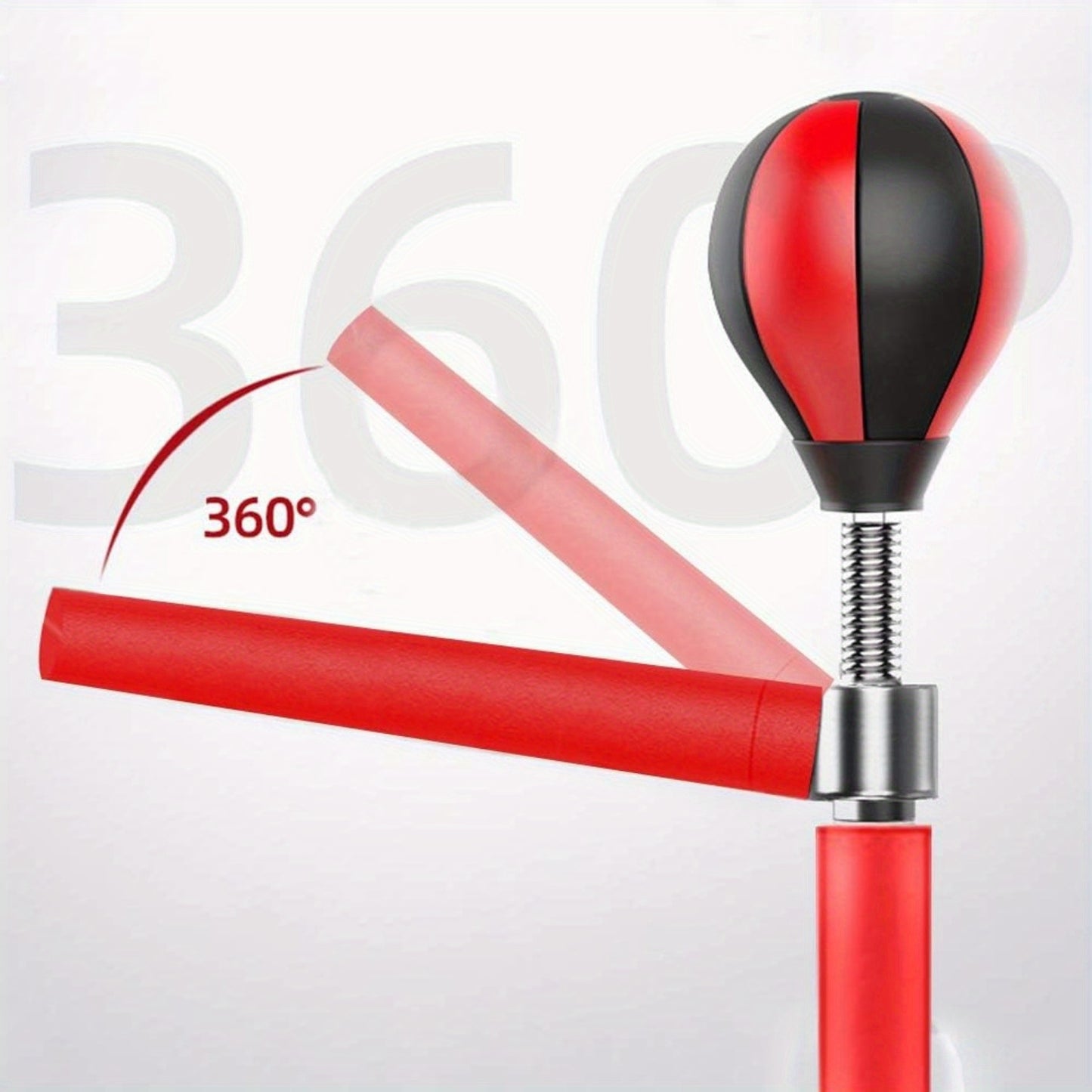 Bokszak – Staande Bokszak – Reflexzak – Punching Ball – Trainingsbokszak – Verstelbare Hoogte 120-190 cm – 360° Draaibare Reactiebalk