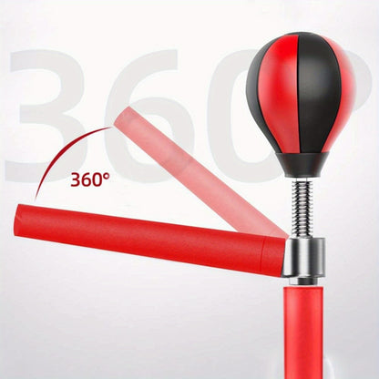 Bokszak – Staande Bokszak – Reflexzak – Punching Ball – Trainingsbokszak – Verstelbare Hoogte 120-190 cm – 360° Draaibare Reactiebalk