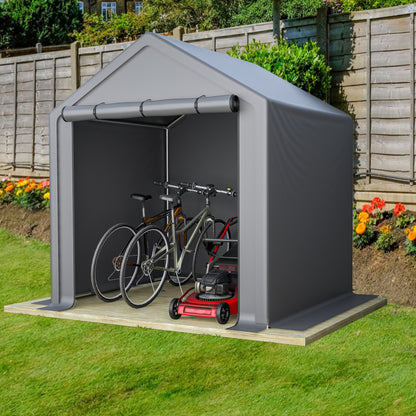 Tuinhuisje – Gereedschapsschuur – Tuinschuur – Fietsenstalling – Buitenberging – Ruim 190x170x200 cm – Robuust Gegalvaniseerd Stalen Frame