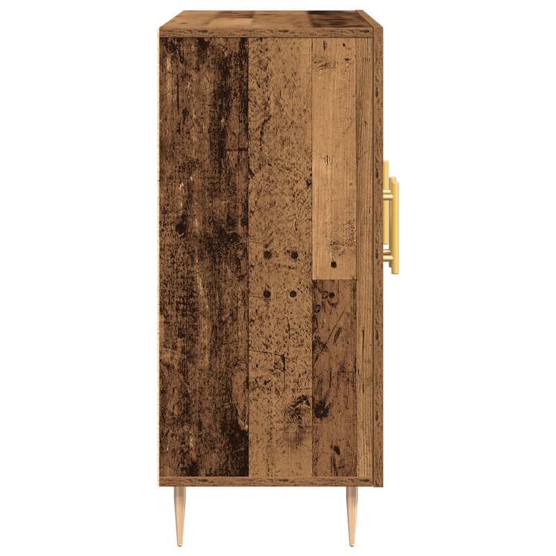 Sideboard in Oud Wood, 90x34x80cm, Made van Gerecycled Wood Practical and removable