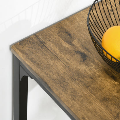 Barkrukken – Barstoelen – Barstoelen Met Rugleuning – Keukenstoelen – Statafel – Metaal – Waterbestendig – 3-delige Barset Rustiek Bruin