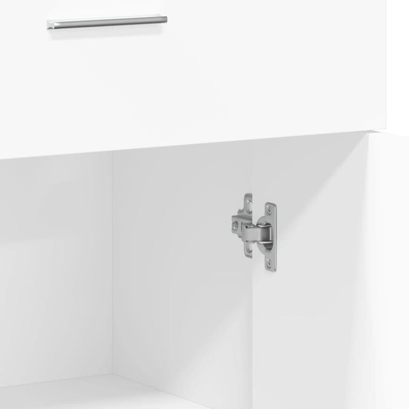 Dressoir – Ladekast – Opbergkast – Tv-kast – Commode – Modern Wit Design – MDF Met Vergrendelbare Deuren – 60x30x84 cm