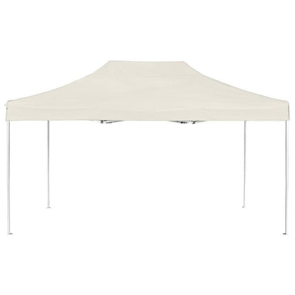 Partytent – Opvouwbare Tent – Feesttent – Evenemententent – Markt Tent – Crème Kleur – 4,5x3 Meter – Lichtgewicht Aluminium Frame