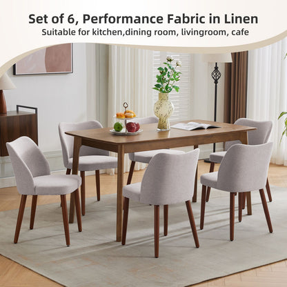 Eetkamerstoelen – Stoelen – Zwarte Stoelen – Keukenstoelen – Café Stoelen – Set van 2 Grijs – Ergonomische Rugleuning – Stevige Houten Poot