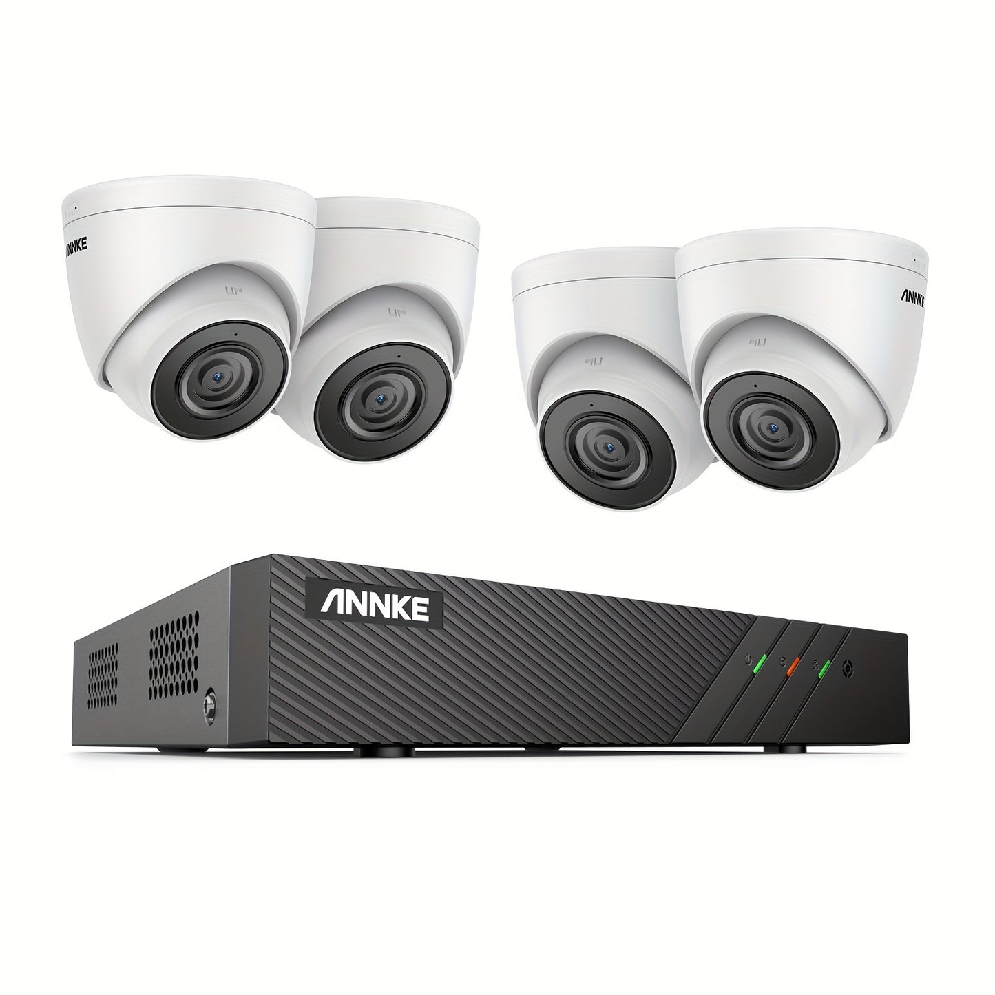 Beveiligingscamera – Camerabewaking – Inbraakbeveiliging – Bewakingscamera – 4x 5MP IP Camera’s + 8-Kanaals 6MP NVR – Persoons- en Voertuigdectectie – Kleurennachtzicht met Externe Verlichting