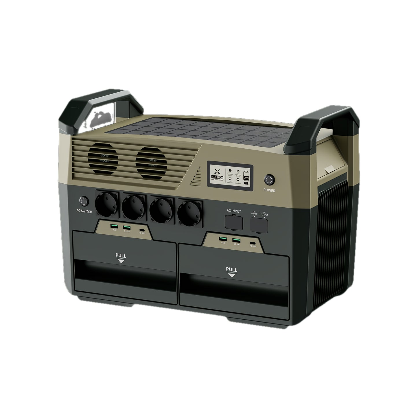 Draagbare Zonnepanelen Generator – Powerstation - Powerbank - Portable Solar Generator – Noodstroomvoorziening – Camping Stroomvoorziening – 3600 Wh Batterij – 3200 W Piekvermogen