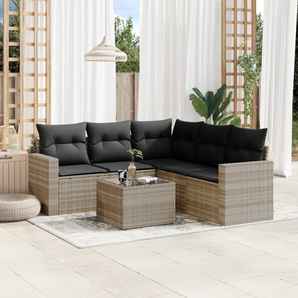 Loungeset – Tuinmeubel – Buitenmeubel – Zithoek – PE-Rattan – Wasbare Kussens – Opbergfunctie