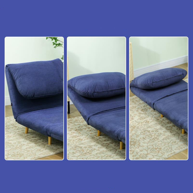 Slaapbank – Slaapfauteuil – Logeerbed – Zetelbed – Fauteuil – Verstelbare Rugleuning – Inklapbare Matras – 82x89x83 cm – Blauw