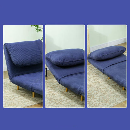 Slaapbank – Slaapfauteuil – Logeerbed – Zetelbed – Fauteuil – Verstelbare Rugleuning – Inklapbare Matras – 82x89x83 cm – Blauw