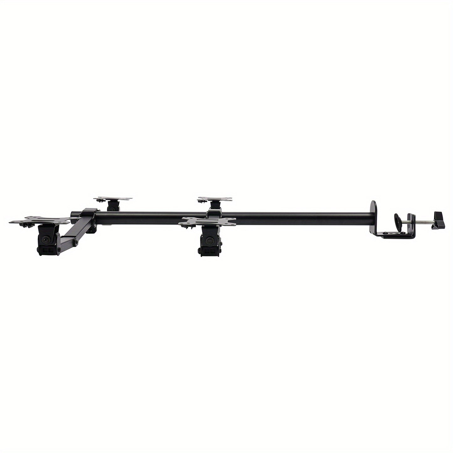 Monitorarm – Monitorbeugel – Monitorstandaard – Monitorhouder – Multi-screen Mount – Voor 4 Schermen 10-27 Inch – Verstelbaar 0-40 cm Hoogte – Robuust Koudgewalst Staal Zwart