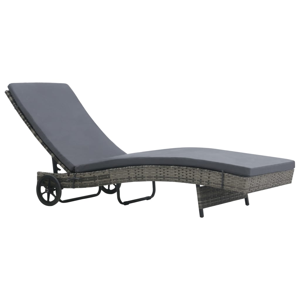 Ligstoel – Loungestoel – Rattan Stoel – Tuinstoel – Poly Rattan – Verstelbare Rugleuning – Weerbestendig Frame
