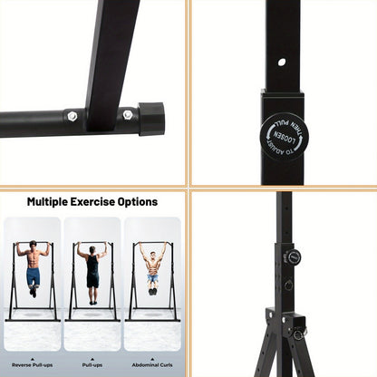 Optrekstang – Pull Up Bar – Wandmontage Stang – Deurkozijn Bar – Fitness Stang – Carbonstaal – Verstelbaar 175-230 cm – 200 kg Draagkracht