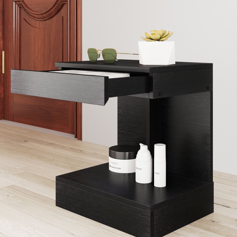 Salontafel – Bijzettafel – Koffietafel – Side Table – Witte Marmerlook – Stalen Frame – Set Van 2 – Compact & Stabiel