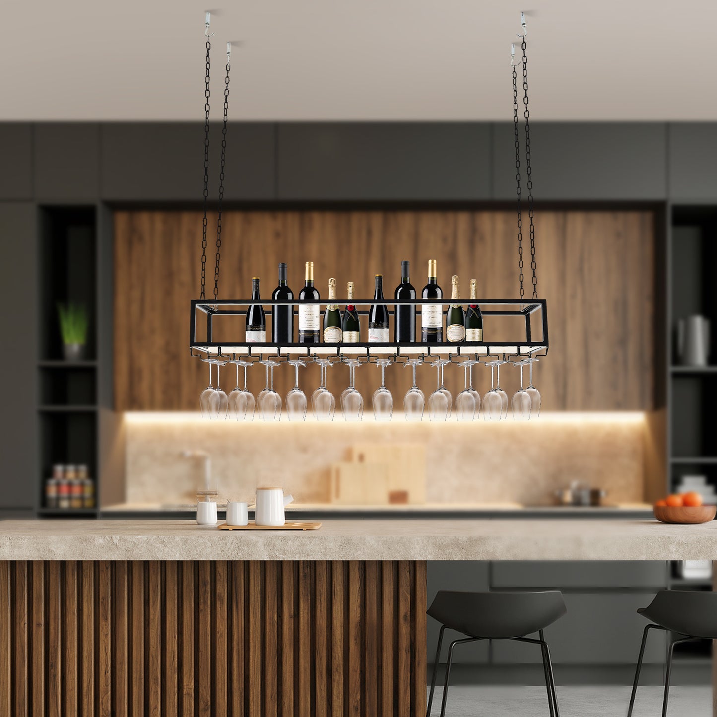 Wijnrek – Vrijstaand Wijnflesrek – Tafel Wijnhouder – Keuken Wijnopberger – Bar Wijnrek – Ruimtebesparend Design – Duurzaam Stevig Materiaal