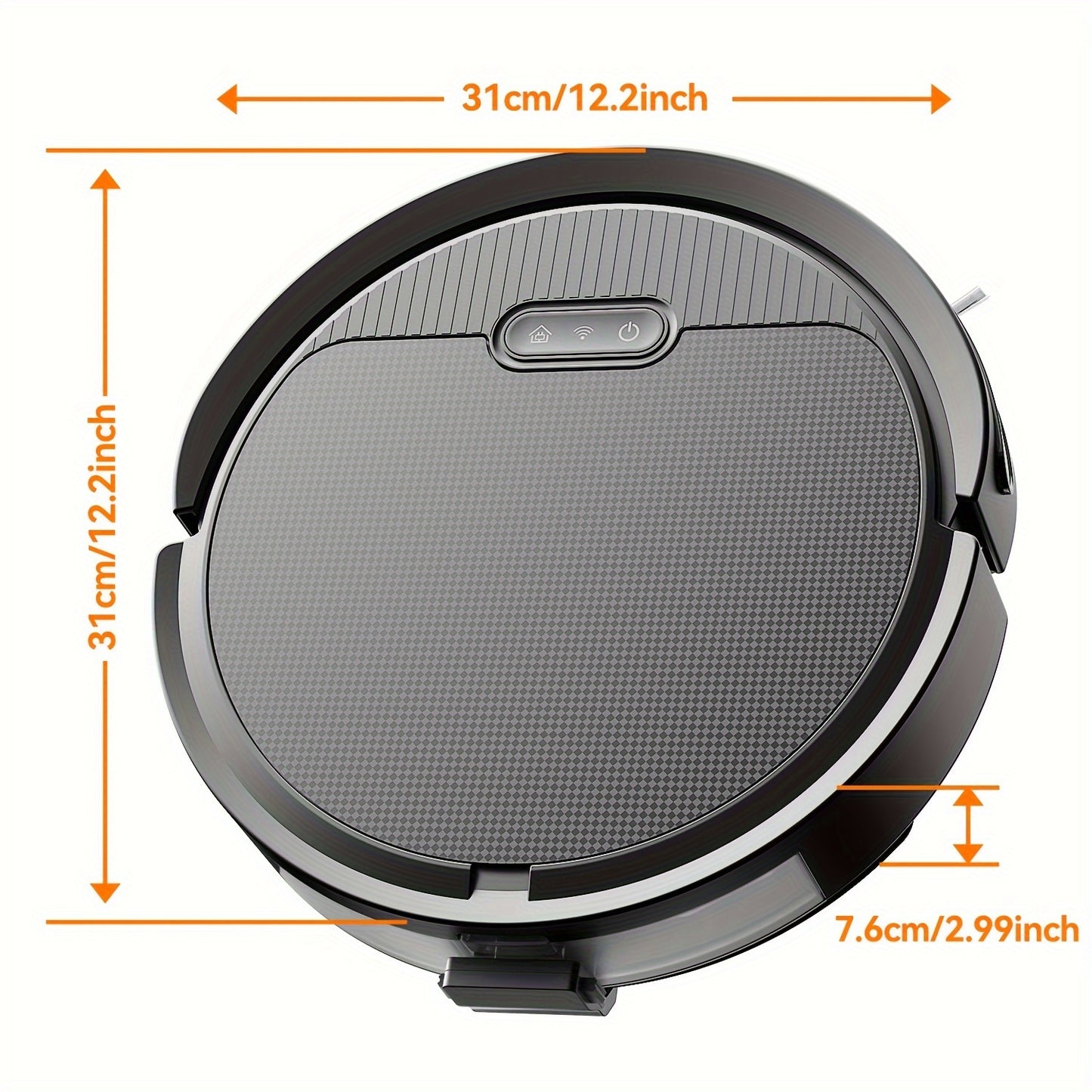 Robotstofzuiger – Dweilrobot – Stofzuigerrobot – Automatische Stofzuiger – Slimme Schoonmaker – 30,99x30,99x7,59 cm – 4500 mAh Batterij