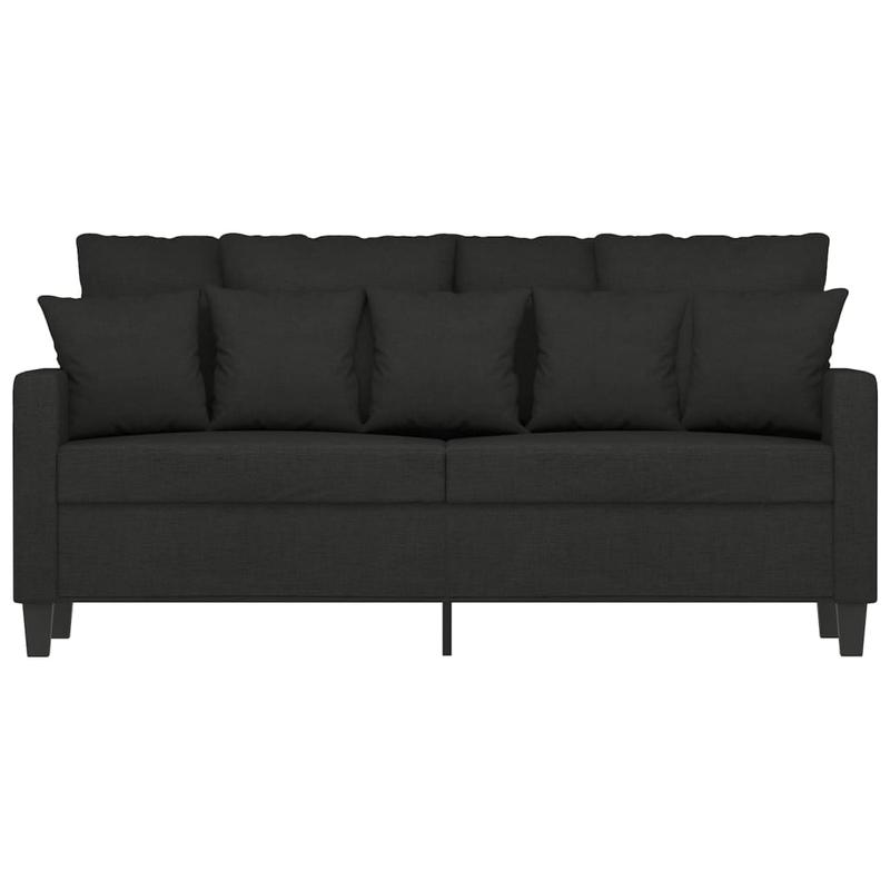 2-Zits Bank – Tweezitsbank – Compacte Sofa – Kleine Bank – Zitbank Zwart – Duurzame Bekleding – Comfortabele Kussens – 140 cm Breed – Ruimtebesparend Design
