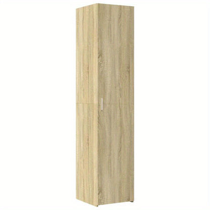 Europees Eikenkast Highboard – Kast – Dressoir – Opbergmeubel – Bergkast – Massief Hout & Kurk – 2 Laden en 2 Open Vakken – Compact 40x42,5x185 cm – Modern Minimalistisch Design