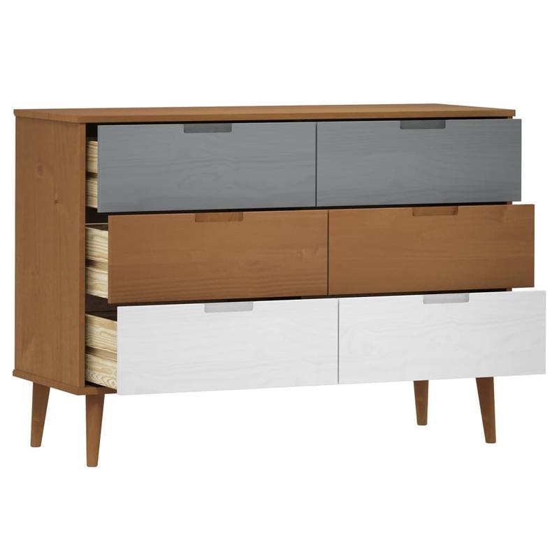 Houten Opbergkast – Bergkast – Industriële Kast – Opbergmeubel – Organizer – Bruin – Met Slot – Ruime Indeling 113x40x80 cm