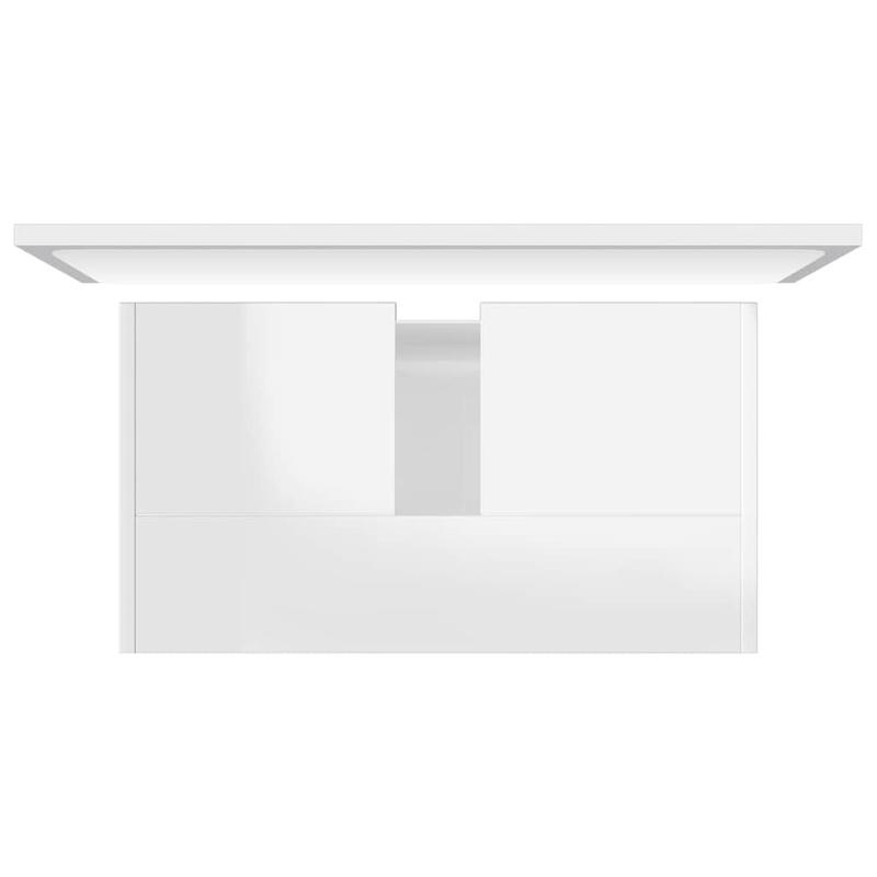 Badkamermeubel – Badmeubel – Wastafelmeubel – Badkamerkast – Wastafelonderkast – Hoogglans Wit – Ruimtebesparend Design – Hardhouten Constructie – Compact Met Spiegel En Opbergruimte