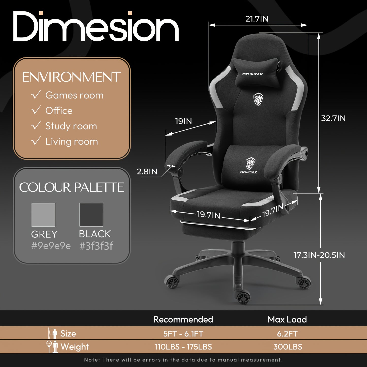 Purchase products such as fabric gaming chairs with pocket spring cushions, breathable computer chairs with lumbar support and footrests, high-back gaming office chairs for adults, in black.