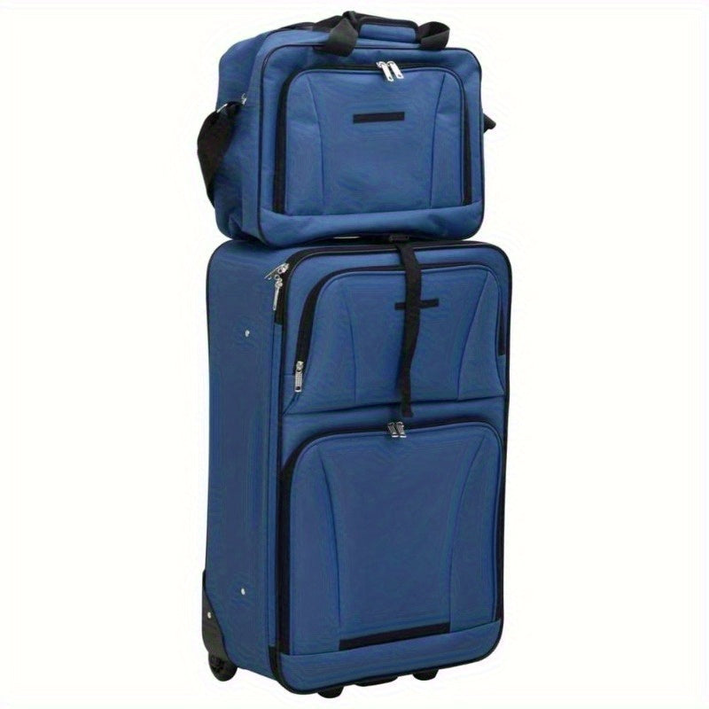 Kofferset – Reiskoffer Set – Bagageset – Trolley Koffer – Reistas – 5-delig – Blauw – Lichtgewicht Stof – Duurzaam Met ABS+PC