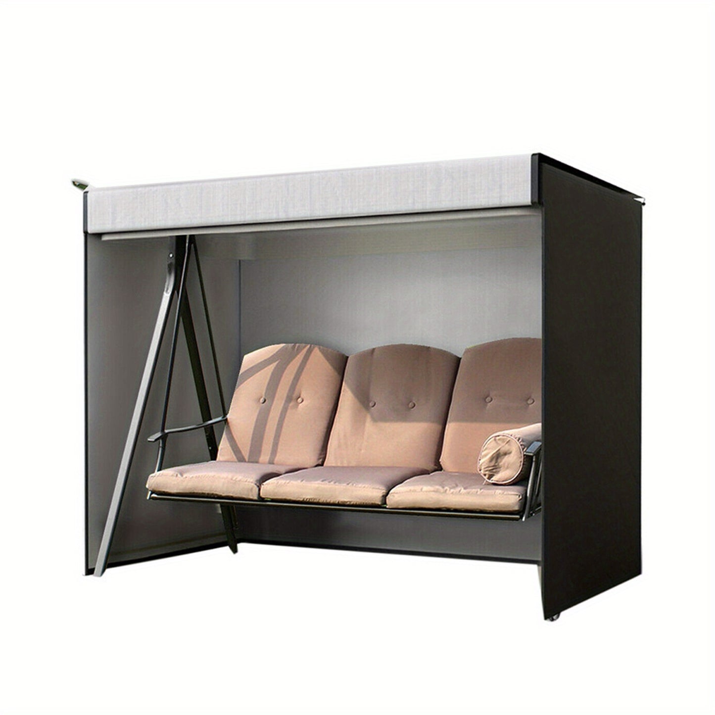 Beschermhoes Schommel – Schommelhoes Buiten – Schuttinghoes – Loungehoes – Bescherming Schommel – 210D Oxford Stof – UV- en Waterbestendig – Zwarte Beschermhoes 160x120x170 cm