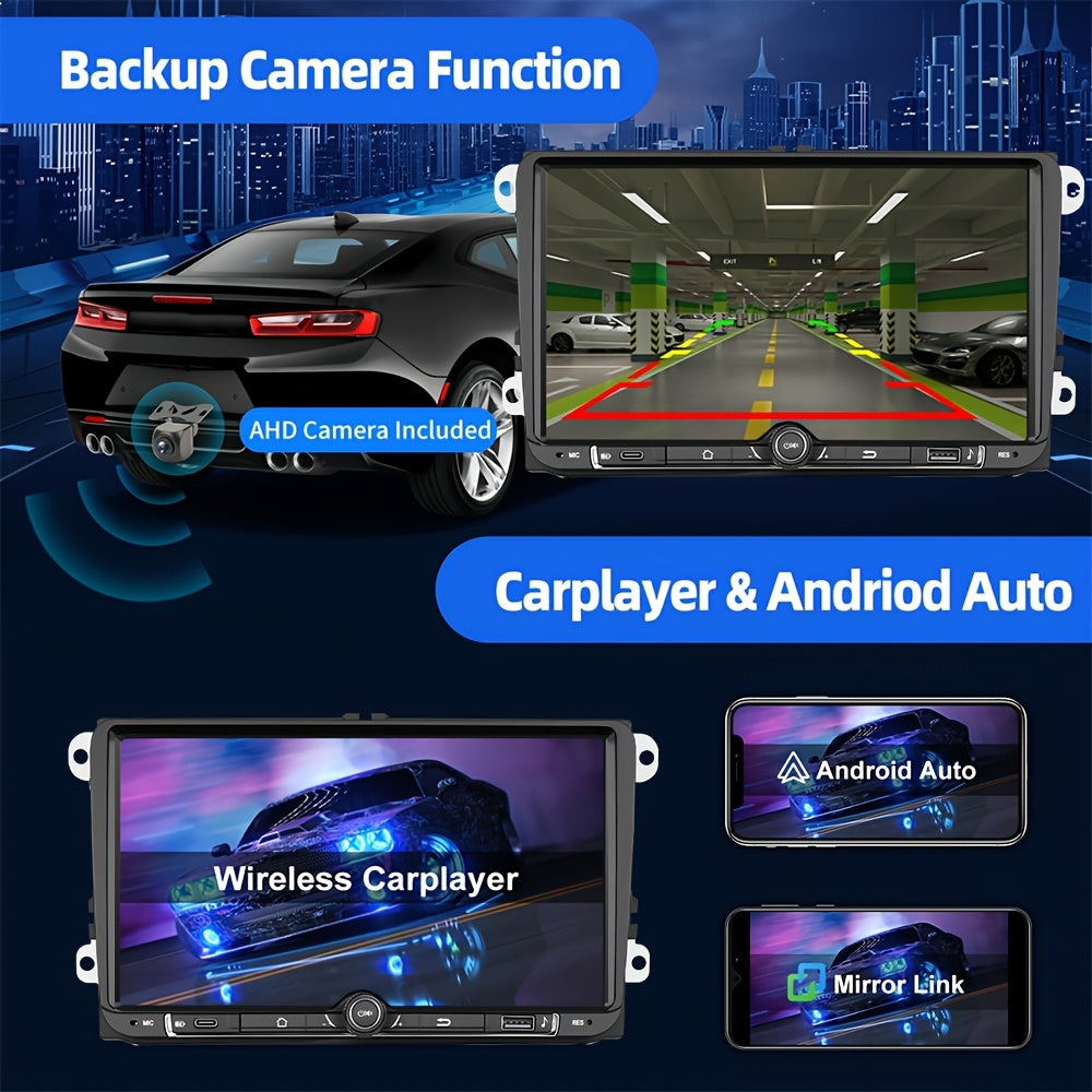 Multimediaplayer Auto – Autoradio – Navigatiesysteem – Carplay Speler – Multimedia Systeem – 9 Inch IPS Touchscreen – Draadloze CarPlay & AHD Achteruitrijcamera