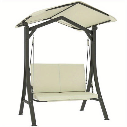 Heavy duty porch swing chair suitable for patio, yard, garden, lawn, Patio Furniture, Adjustable Canopy, Weatherresistant Material, Rocking Chair, Familyfriendly Seating