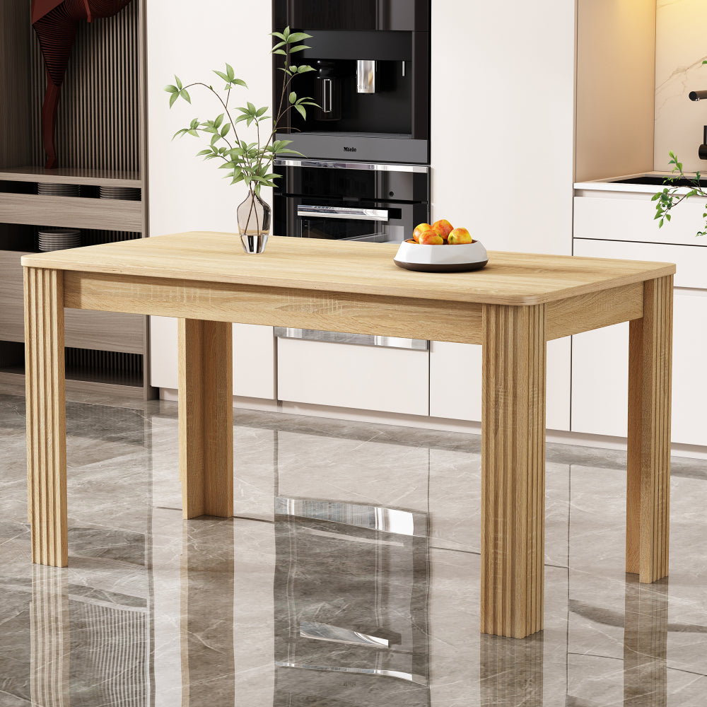 Eettafel – Eetkamertafel – Keukentafel – Tafel – Tafeltje – Rechthoekig – Natuurlijk Eikenhout – Stevige Vierpoot – Minimalistisch Design