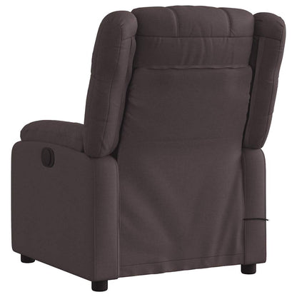 Massagestoel – Fauteuil – Relaxstoel – Stoel – Loungefauteuil – Handmatig Verstelbaar – Donkerbruin Ademend Stof