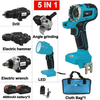 Multitool – Multigereedschap – Elektrisch Gereedschap – Accu Gereedschap – Combitool – 8-in-1 Multifunctioneel – Brushless Motor & 4000 mAh Lithium Accu