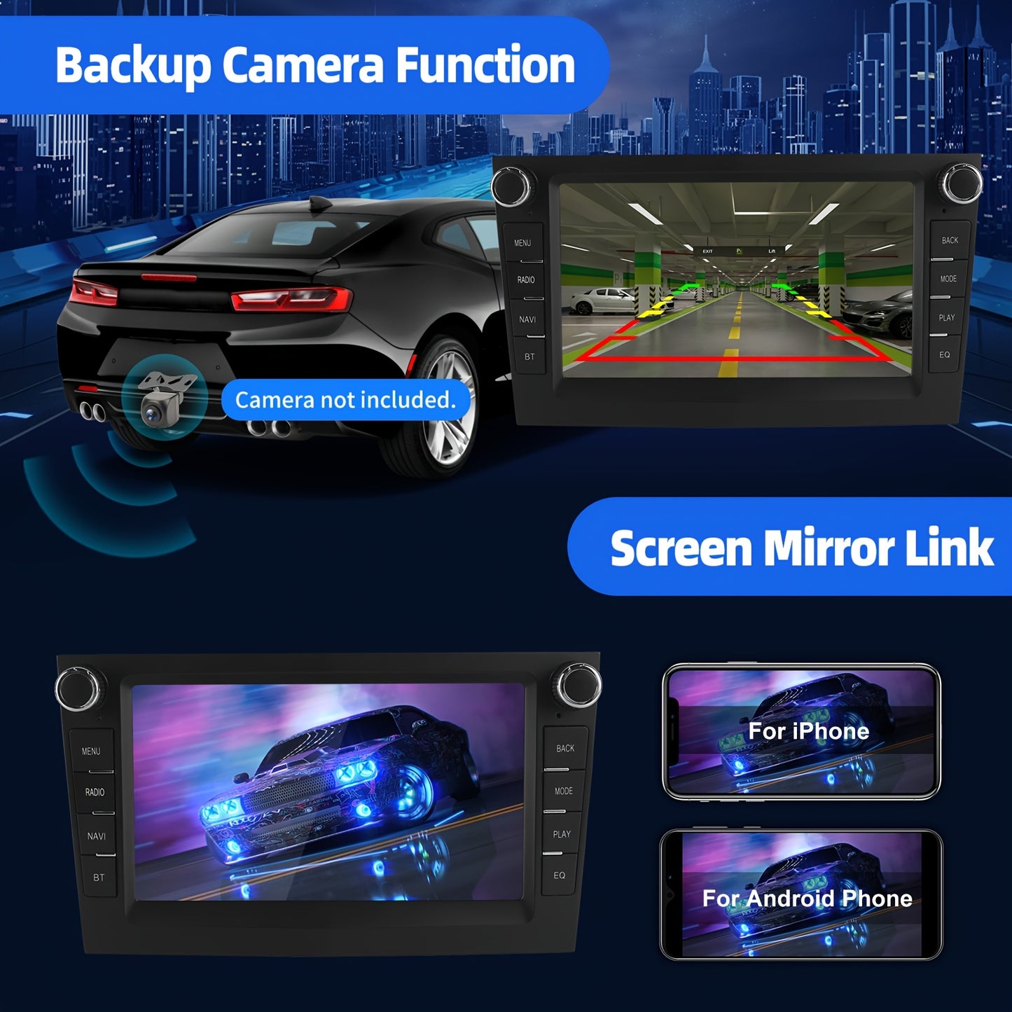 Autoradio Opel – 2-DIN Android 14 Systeem – Car Stereo – Touchscreen Radio – Multimedia Speler – 7 Inch IPS Scherm – Draadloze CarPlay & Achteruitrijcamera