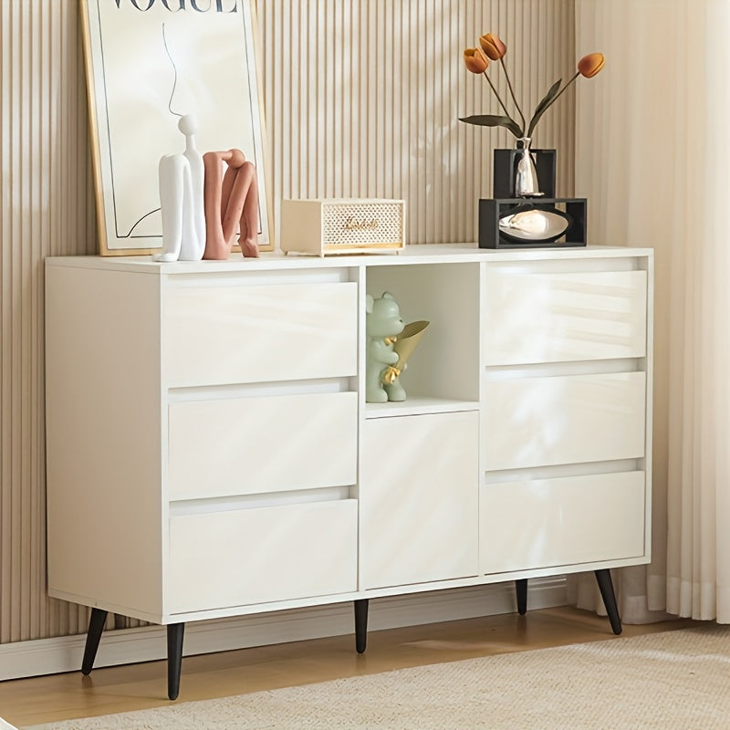 Moderne kast – opbergkast – ladekast – witte kast – meubelkast – 6 laden en deur – stevig en onderhoudsvriendelijk – compact en ruim met 3,2+ kubieke voet opslagruimte