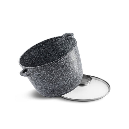 Soepketel – Soeppan – Kookpan – Stoofpan – Pannenset – Gegoten Aluminium – PFOA-vrije Antiaanbaklaag – Geschikt Voor Alle Warmtebronnen – Met Glazen Deksel – 7/11/15 Liter
