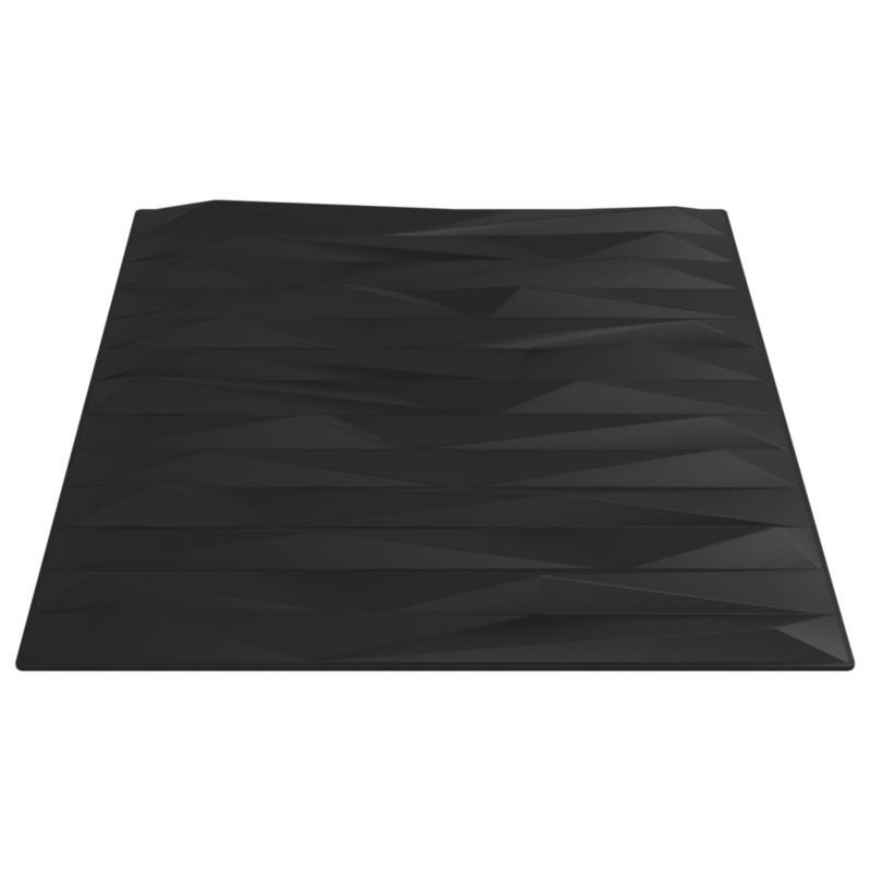48pcs Wall Panels Stone 12 M² 50X50 Cm XPS Black