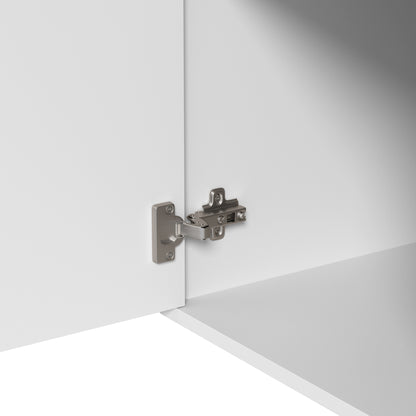 Compact Halmeubel – Hal Kast – Entree Meubel – Schoenenrek – Kapstok – Met Spiegel & Verstelbare Haken – Modern Houtlook 105x38x180 cm