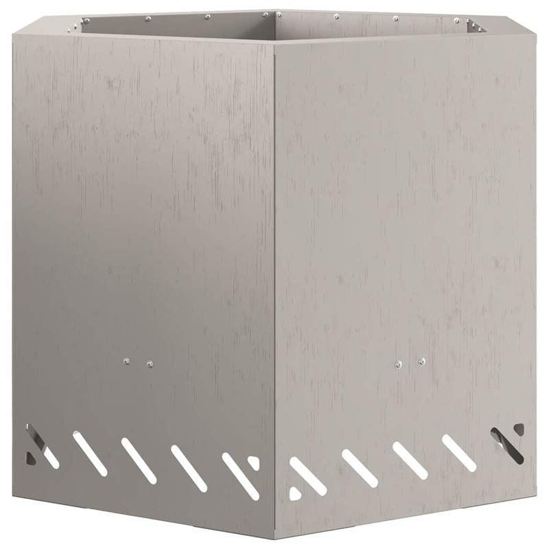 Large Rectangular Brown Metal Fire Pit - 58x58x51cm Outdoor Indoor Patio Heater, Durable Modern Design for Garden, Terrace & Winter Heating, Cozy Gatherings - Compatible with Firewood & Log Burners (No Ignition System Include
