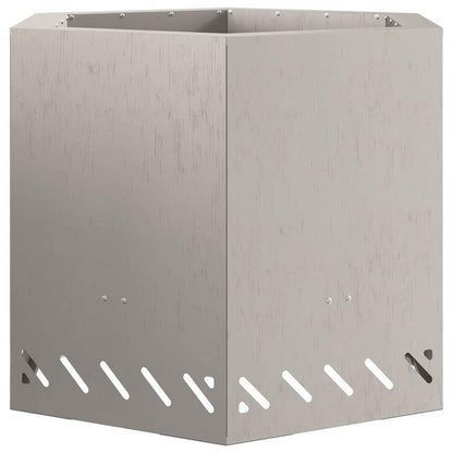 Large Rectangular Brown Metal Fire Pit - 58x58x51cm Outdoor Indoor Patio Heater, Durable Modern Design for Garden, Terrace & Winter Heating, Cozy Gatherings - Compatible with Firewood & Log Burners (No Ignition System Include