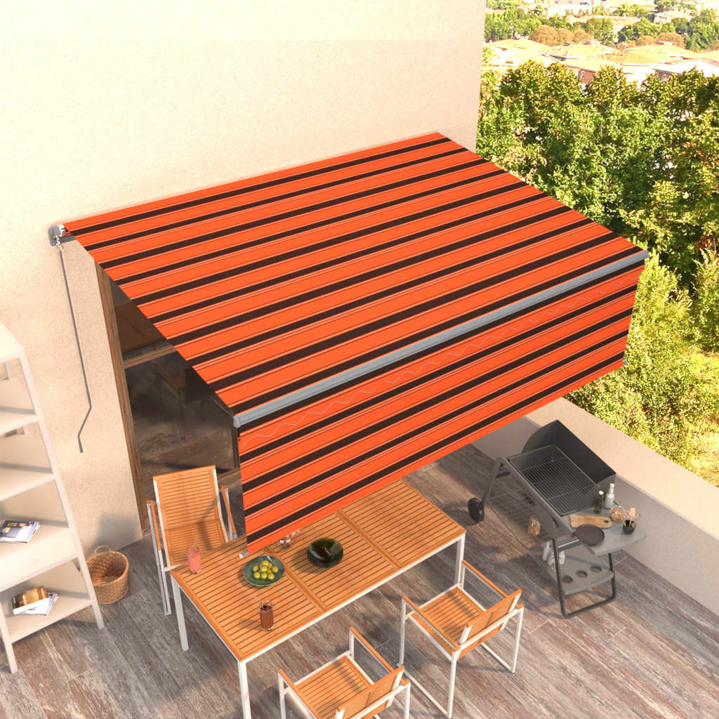 Uitschuifbare Zonwering – Terrasscherm – Zonnescherm – Luifel – Zonbescherming – 4x3 Meter – UV- en Waterbestendig Polyester – Verstelbare Hoek en Hoogte