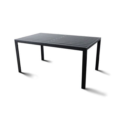 Tuintafel – Buitentafel – Terrastafel – Buiten eettafel – Metaal En Hout – Stevig Gepoedercoat Frame – Ruim 150x90 cm – Weerbestendig Design