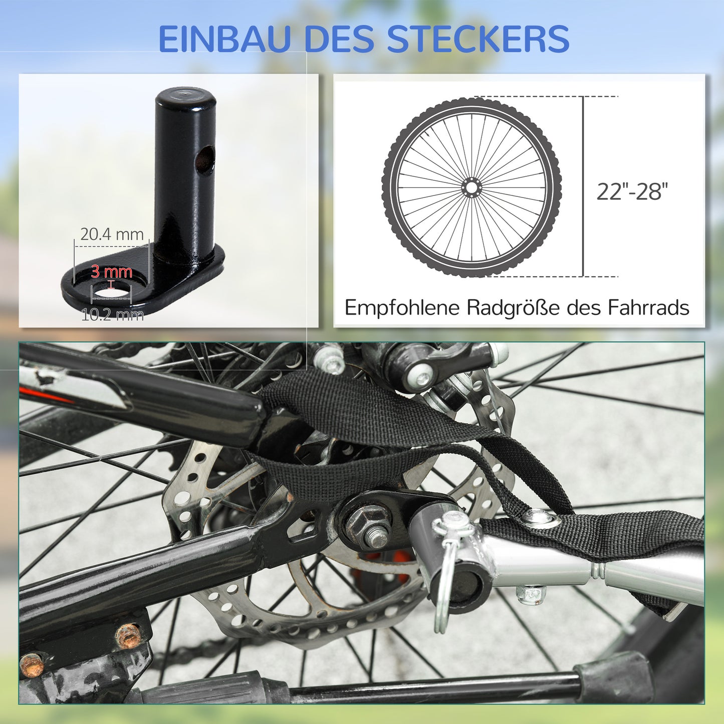 Fietskar – Fietsaanhanger – Bagagekar – Transportwagen – Aanhanger – Opvouwbaar – Robuust IJzeren Frame – Maximaal Laadvermogen 40 Kg – 140x88x60 cm