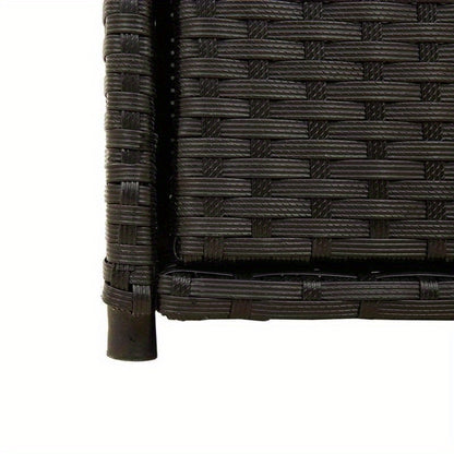Tuinkist Opbergbox – Tuinkast Buiten – Tuingereedschap Kist – Tuinmeubel Kast Zwart – Poly Rattan – 55x55x111 Cm – Weerbestendig & Ruimtebesparend