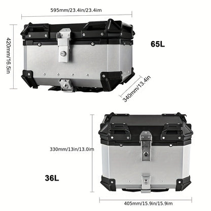 Achterkoffer Motor – Bagagebox – Topkoffer – Motorbox – Motorrugzak – 65L Aluminiumlegering – Waterdicht & Schokabsorberend
