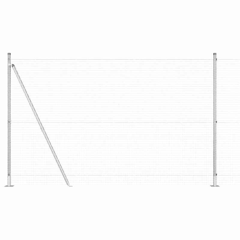 Durable Silver Steel Fence Posts Measuring 1.4 by 10 Meters.