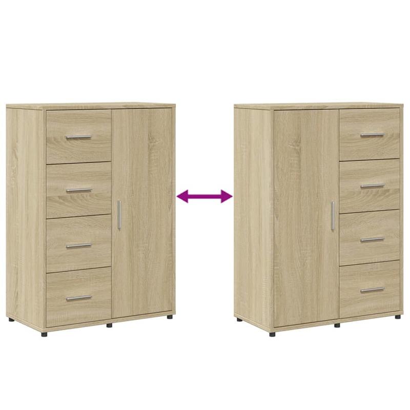 Sideboard – Dressoir – Opbergkast – Kast – Bruin Sonoma Eiken – Modern Design – Duurzaam Hout – 60x31x84 cm