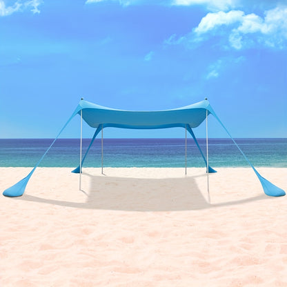 Strandtent – Beach Tent – Zonneluifel – Zonnescherm – Strandschaduw – UPF 50+ UV Bescherming – Aluminium Frame – 3 x 2,8 m – Lichtgewicht & Draagbaar