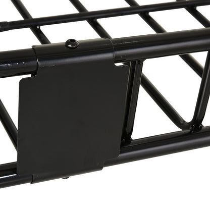 Dakkofferdrager – Dakdrager – Dakraildrager – Autodakdrager – Bagagedrager – Verstelbaar 109-162 cm – Max. 100 kg Draagkracht – Zwart Metaal
