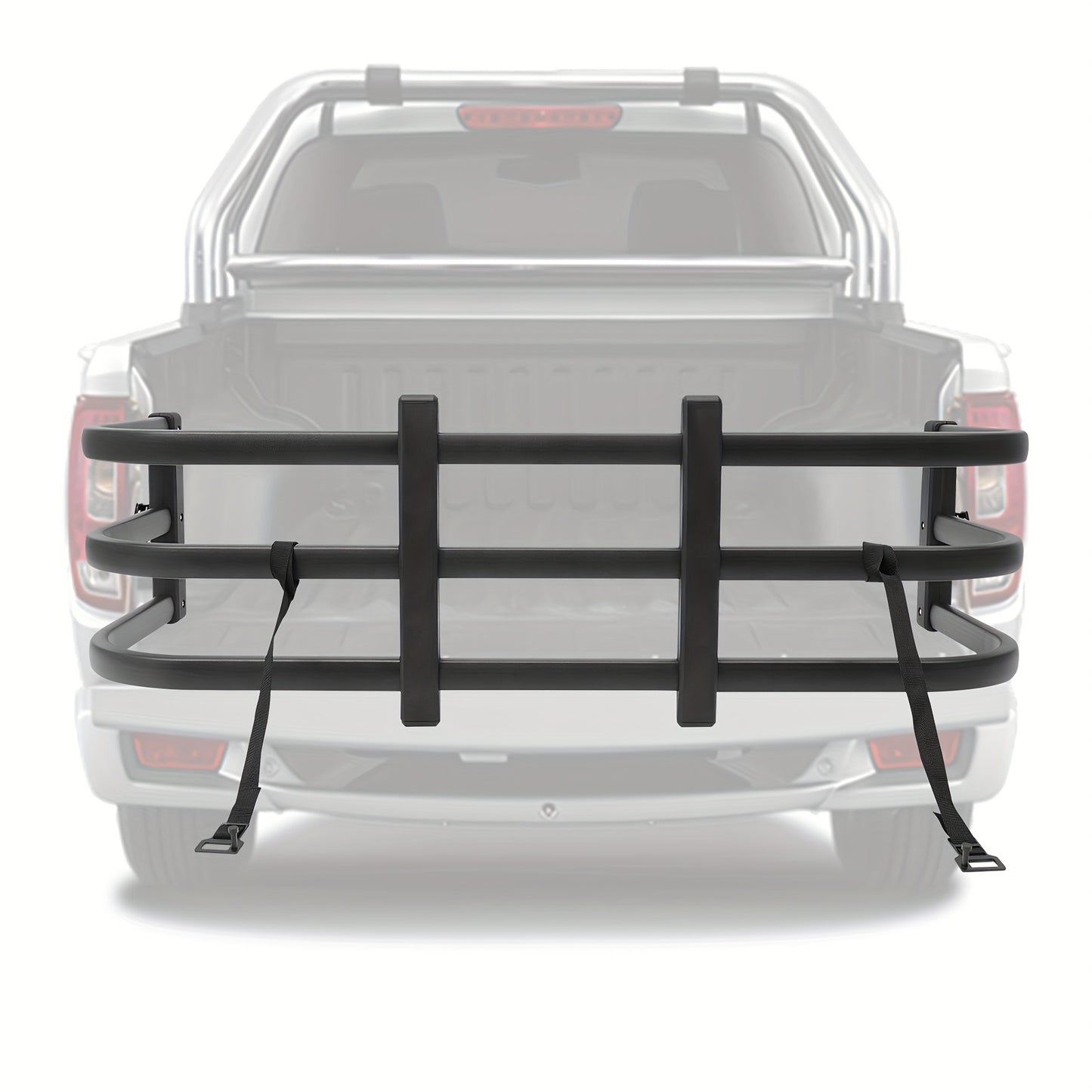 Truck Bed Extender – Truck Laadbak Verlengstuk – Pick-up Bed Verlenger – Laadruimte Verlenging – Cargo Extender Zwart – Verstelbare Lengte 122-155 cm – Duurzame Aluminium Bouw