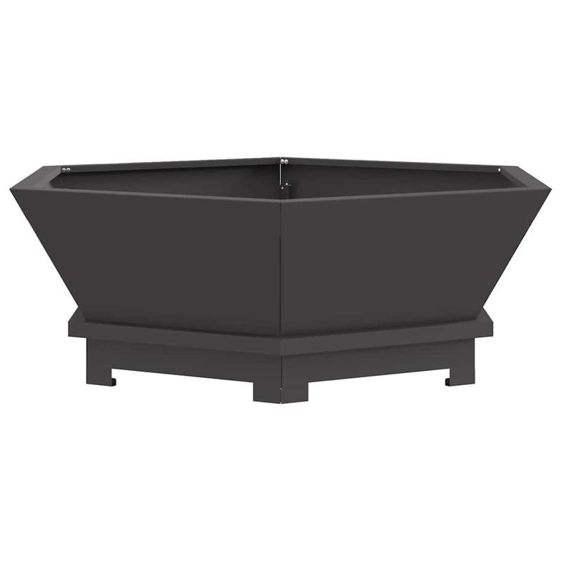 Outdoor Fire Pit - Heavy-Duty Metal Construction, Modern Rectangular Design with Ignition System, Large 75x75x28cm Heater for Patio, Garden, Backyard - All-Weather Indoor/Outdoor use - Perfect for Gatherings, Evenings & Winte