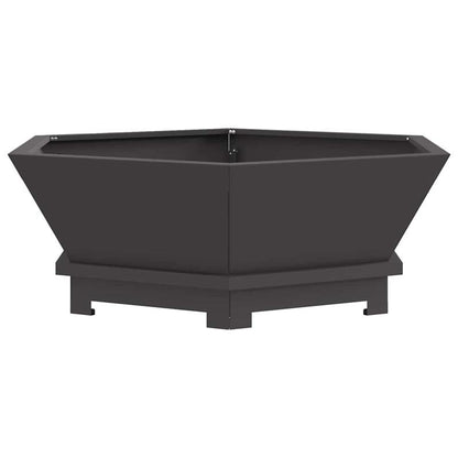 Outdoor Fire Pit - Heavy-Duty Metal Construction, Modern Rectangular Design with Ignition System, Large 75x75x28cm Heater for Patio, Garden, Backyard - All-Weather Indoor/Outdoor use - Perfect for Gatherings, Evenings & Winte